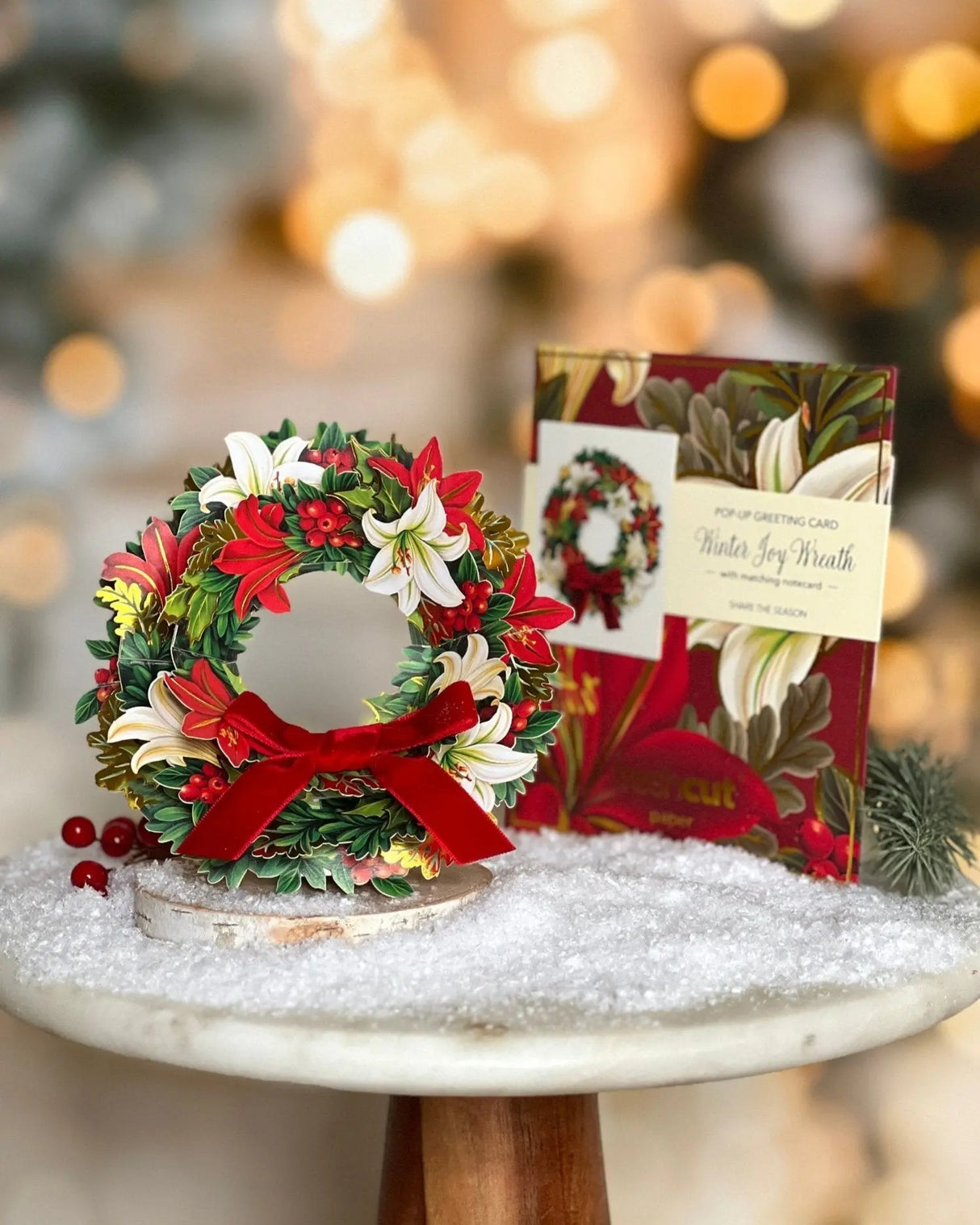 Mini Winter Joy Wreath Pop-Up Card | FreshCut Paper
