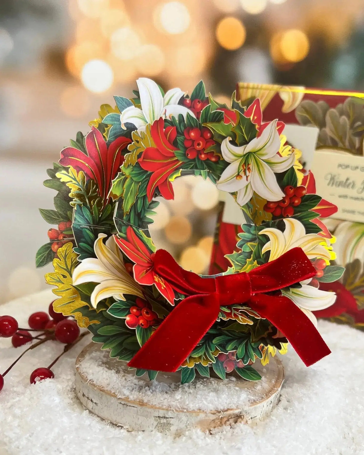 Mini Winter Joy Wreath Pop-Up Card | FreshCut Paper
