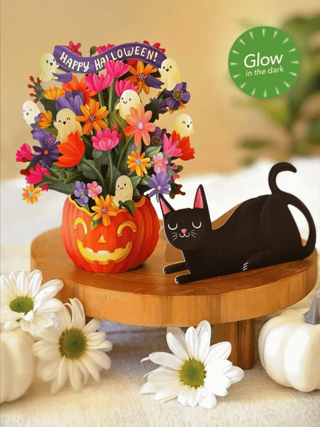 Mini Jack-O’-Lantern Boo-quet Pop-Up Card | FreshCut Paper