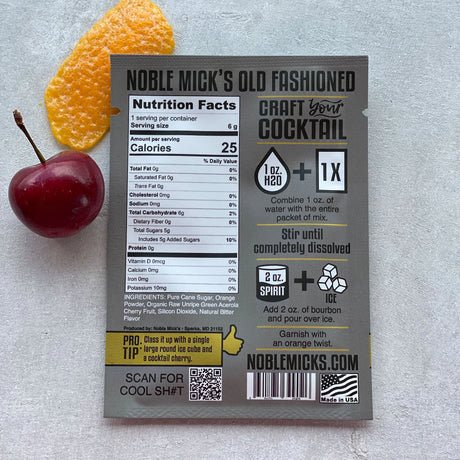 Old Fashioned Single-Serve Craft Cocktail Mix | Noble Mick's