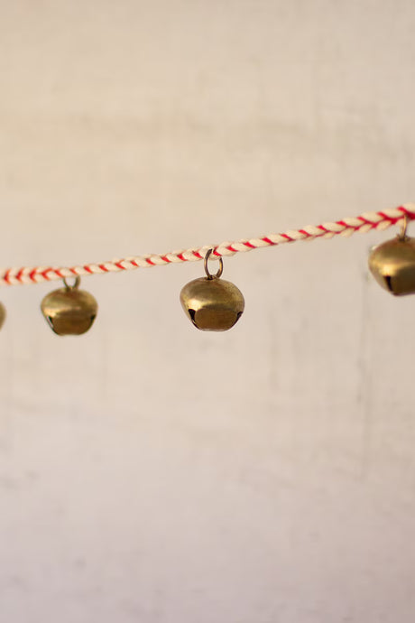 Red & White Jingle Bell Garland