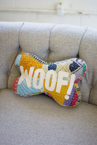 Woof Kantha Dog Pillow