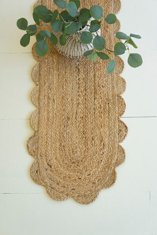 eco friendly seagrass dining room table runner by Kalalou