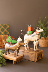 Recycled Metal Christmas Dog Figurine
