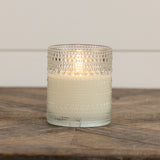 Clear Dotted Bubble Glass 3D Flame LED Candle | 2 Sizes