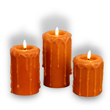 orange flameless candles by ragon house