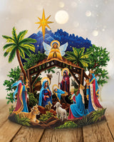 Starlit Nativity Pop-Up Christmas Card | FreshCut Paper