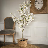 Faux White Cherry Blossom Potted Tree | 5.25'