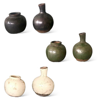 Glazed Ceramic Assorted Bud Vases
