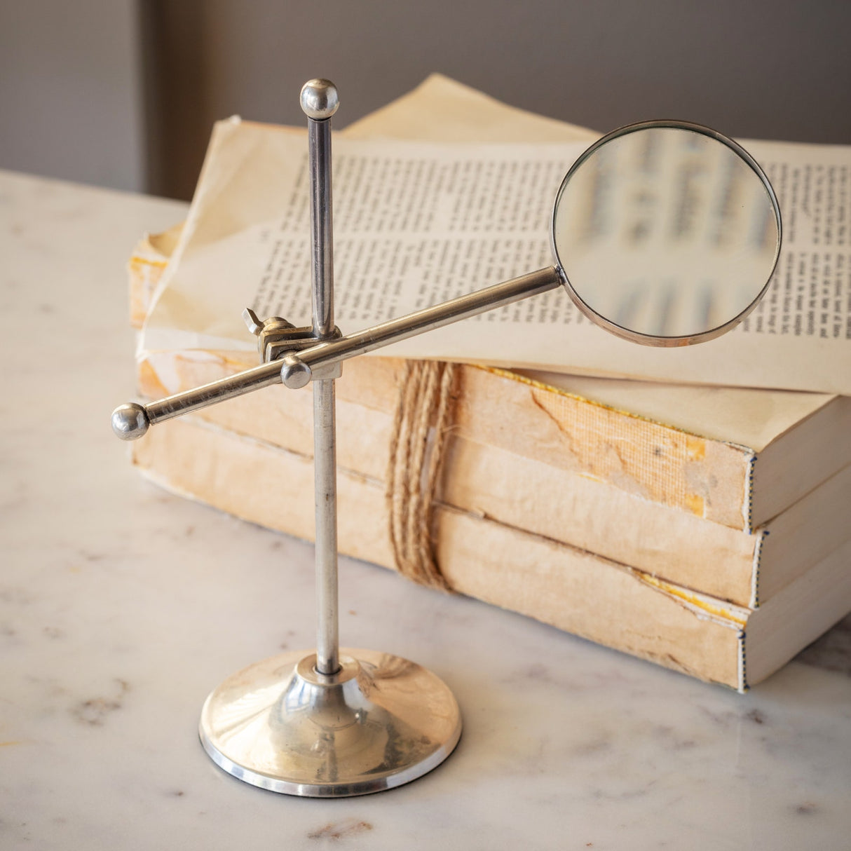 Antique Silver Standing Adjustable Looking Glass