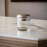 Vintage-Inspired Silver Etched Glass Vanity Jars