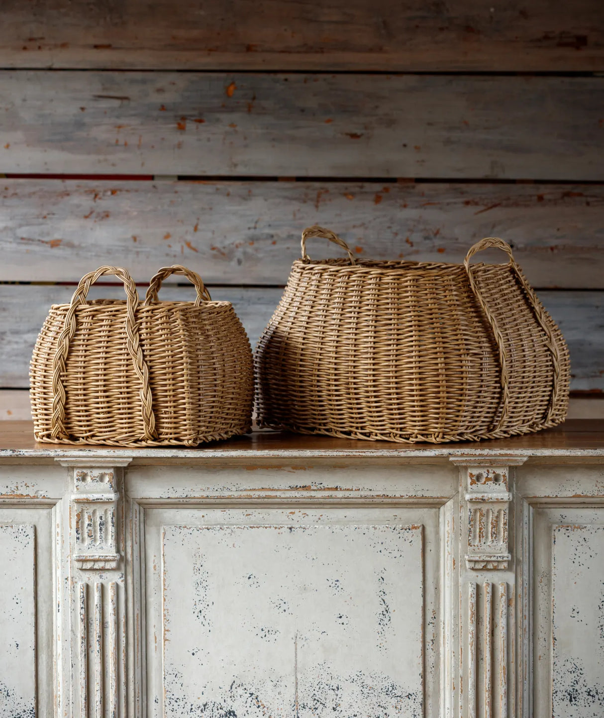 Poly Weave Tote Basket with Handles