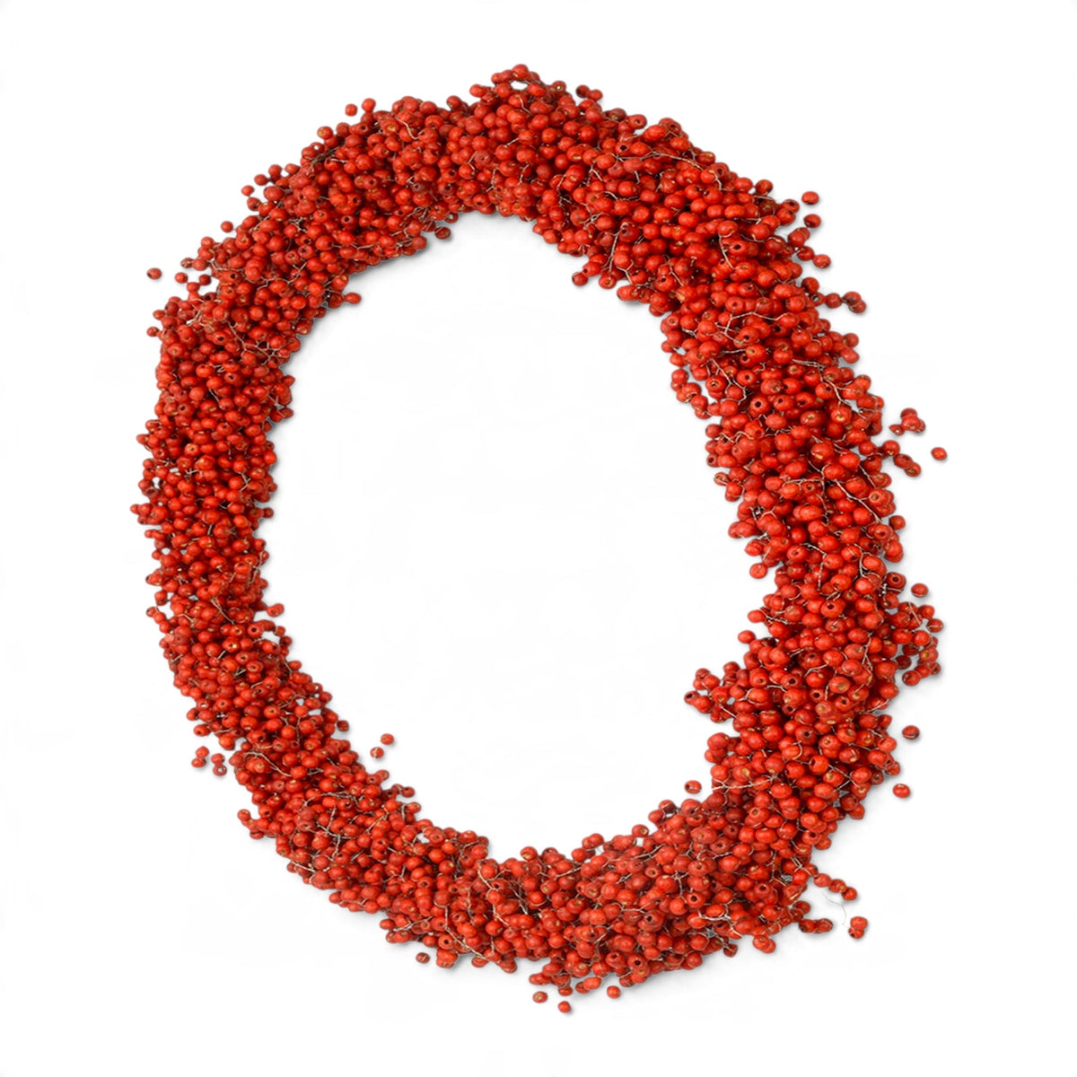 Red Wooden Bead Berry Wreath