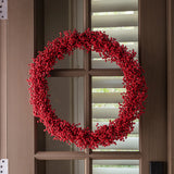 Red Wooden Bead Berry Wreath