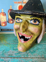 Paper Mache Haunted Witch Candy Bucket