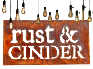 Rust & Cinder Logo Metal Sign