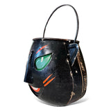 Recycled Metal Black Cat Head Candy Bucket