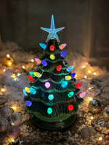 Vintage-Inspired Lighted Ceramic Tree