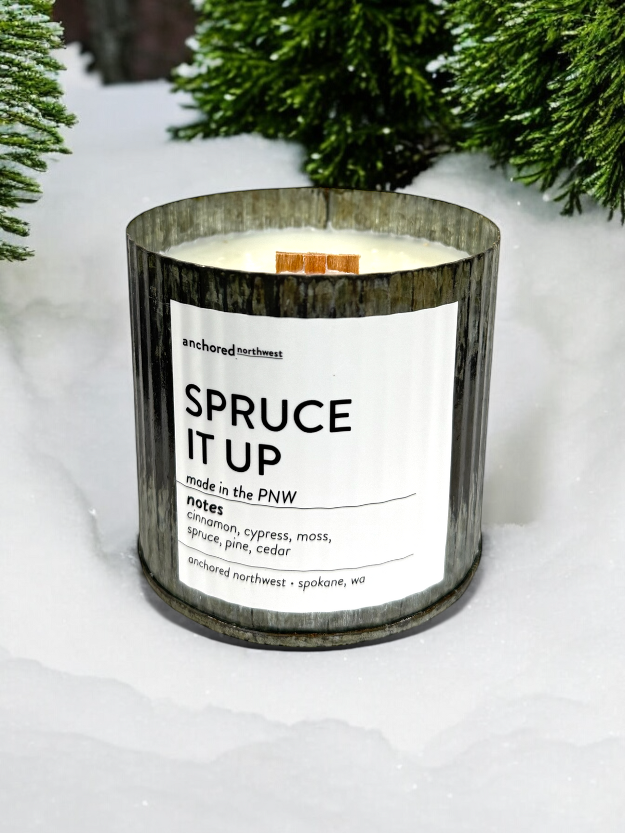 Anchored Northwest Christmas Fragrance Wood Wick Candle Collection