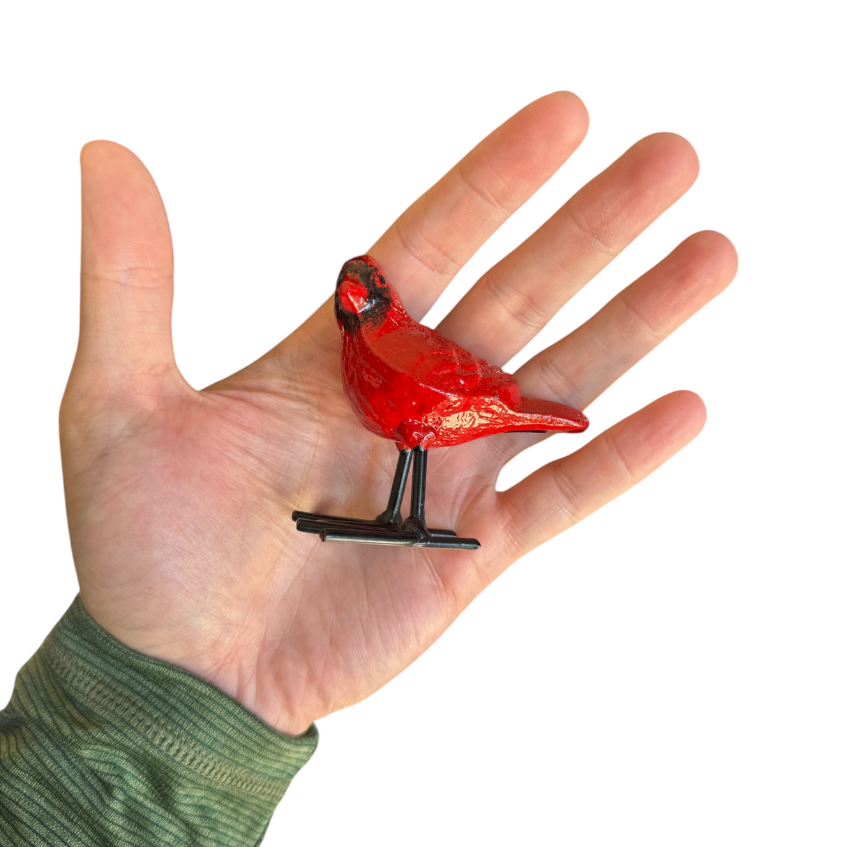 Cast Iron Red Cardinal with Metal Legs