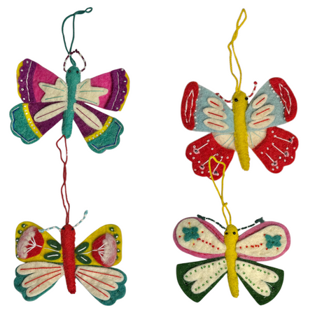 wool felt butterfly creative co-op christmas ornaments