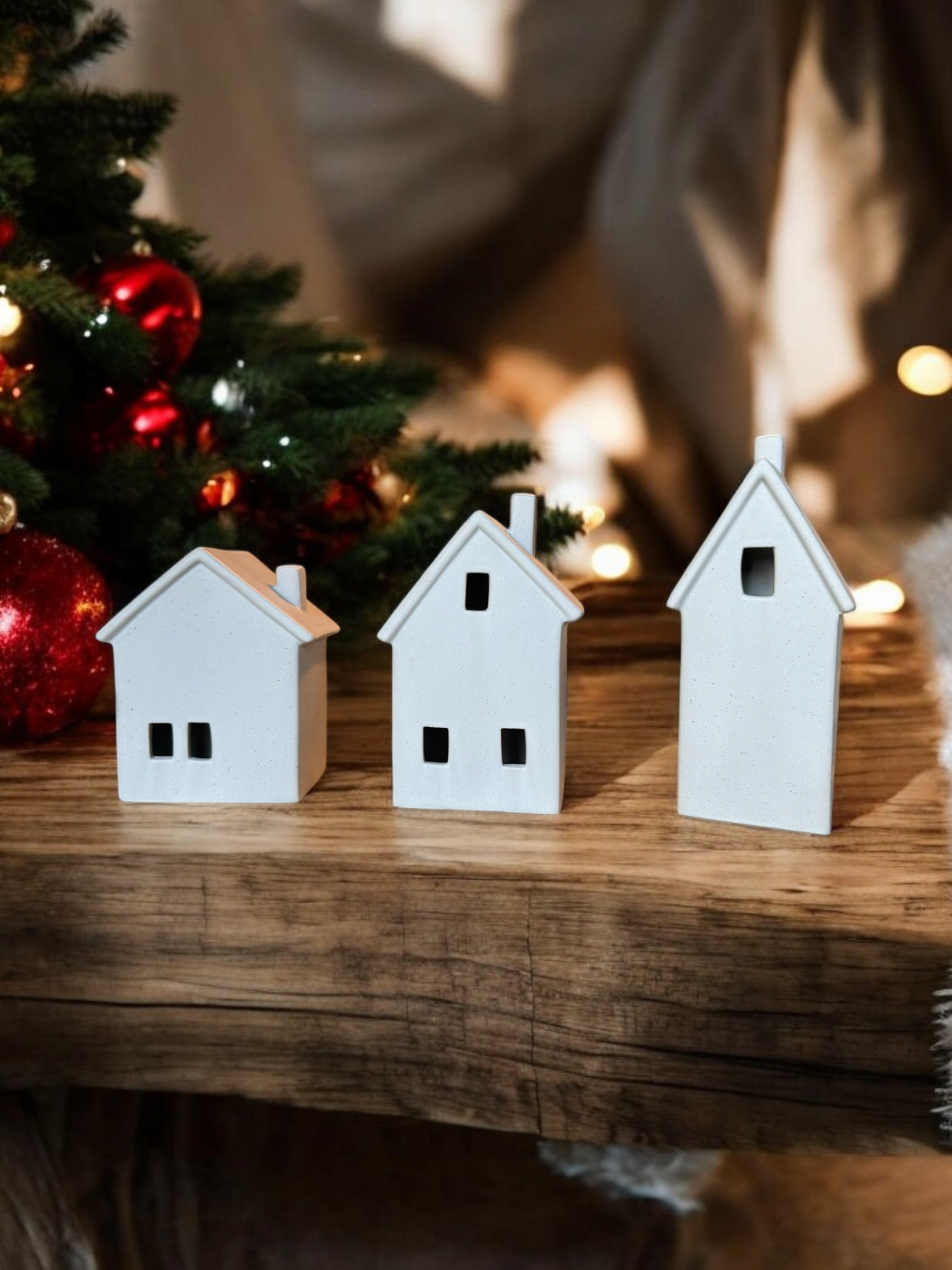 Handcrafted Ceramic Christmas Village Houses