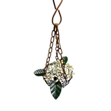 Distressed Metal Flowers in Basket Christmas Ornament