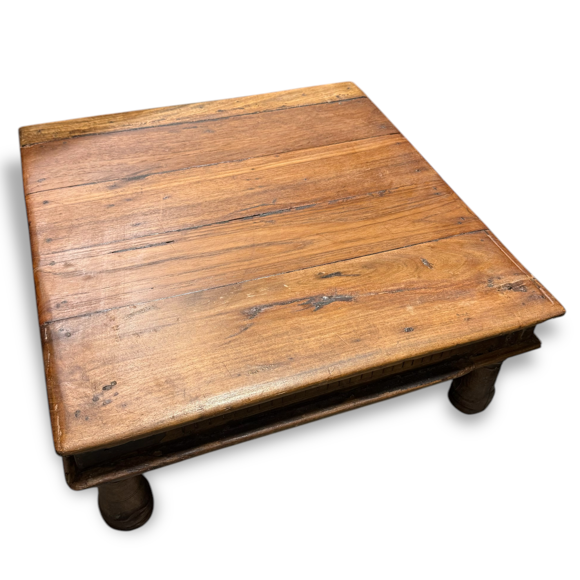 Vintage Wood Indian Bajot Pedestal Table - Thumbnail 3