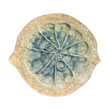 Reactive Glaze Stoneware Citrus Shaped Plate | Lime, Orange, Lemon