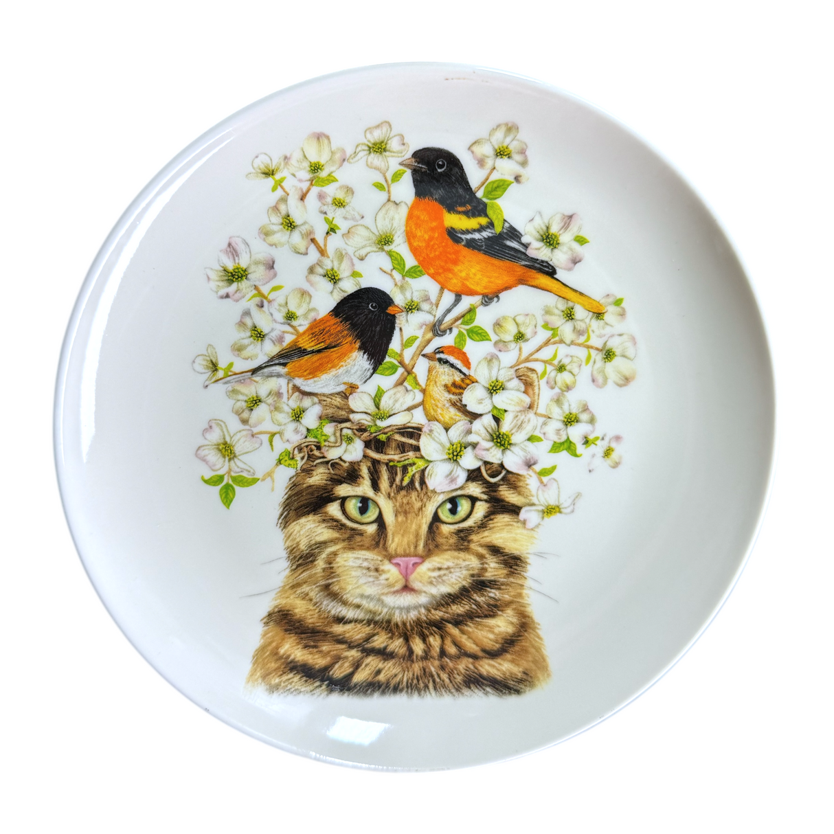 Flora Fauna Cat Ceramic Plate | 2 Styles