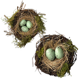 Faux Robin Nest with Eggs | 2 Sizes