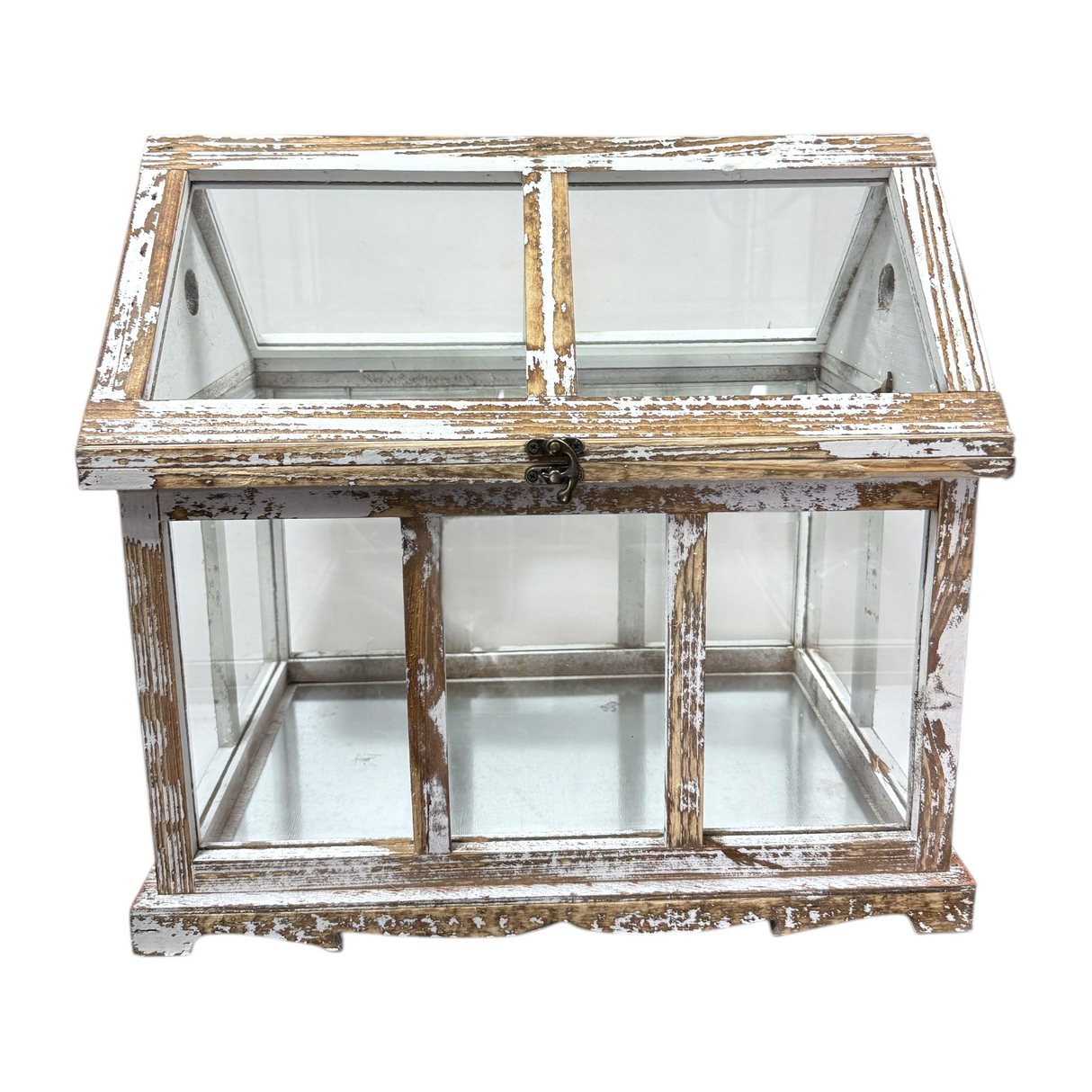 Wood & Glass Decorative Terrarium Greenhouse | 2 Sizes