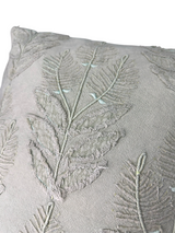 Stonewashed Sage Green Spring Leaves Pillow