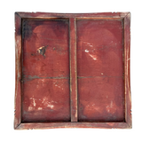Vintage Hand-Carved Square Wood Tea Tray