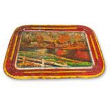 Vintage Found Metal Tray with Distressed Finish