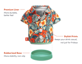 The Aloha Black Monstera Insulated Can Cooler | Puffin Drinkwear