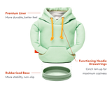 The Hoodie Seafoam Insulated Can Cooler | Puffin Drinkwear