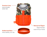 The Puffy Vest Dusty Rose Insulated Can Cooler | Puffin Drinkwear