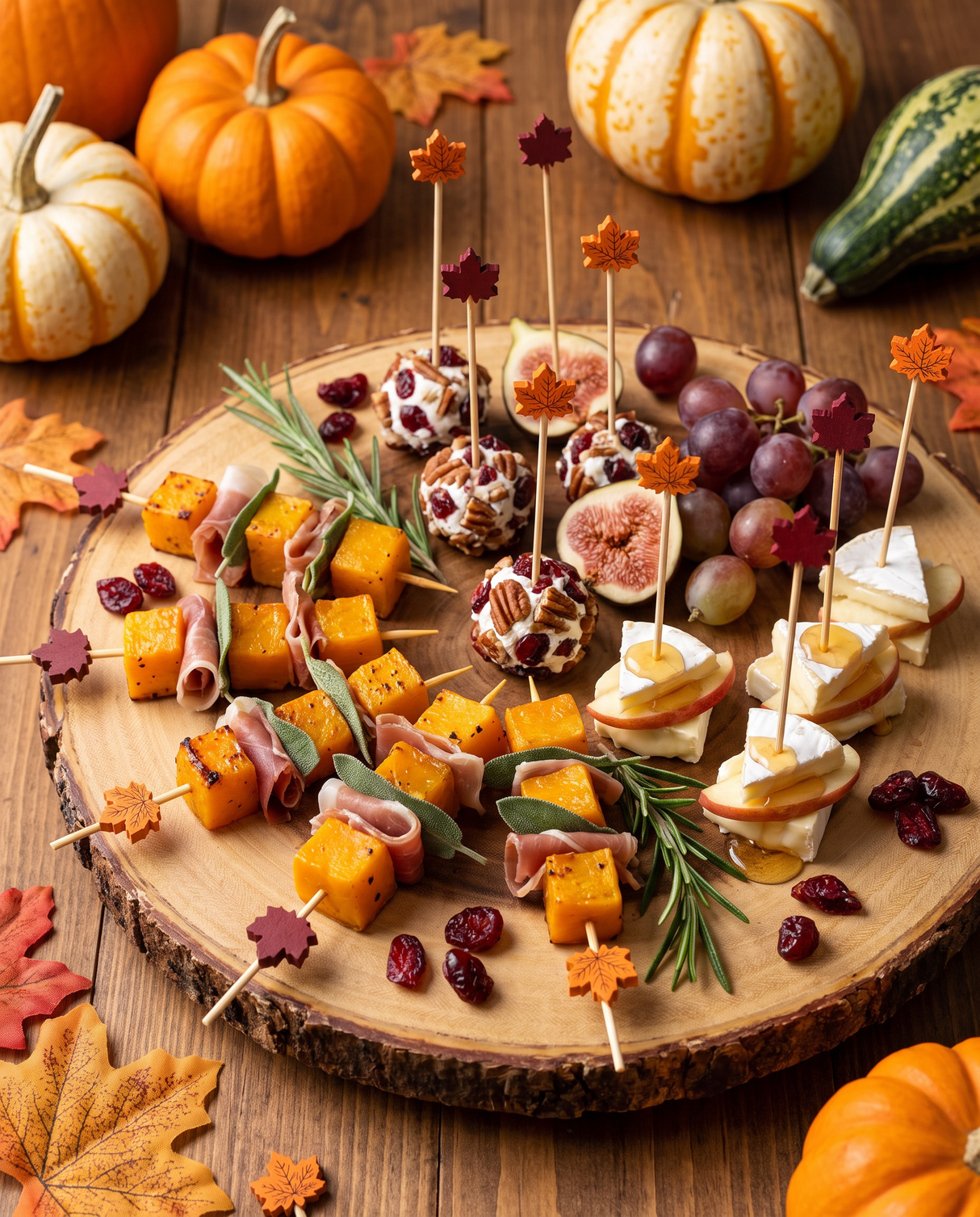 Fall Leaf Bamboo Appetizer Skewer Picks (Set of 50)