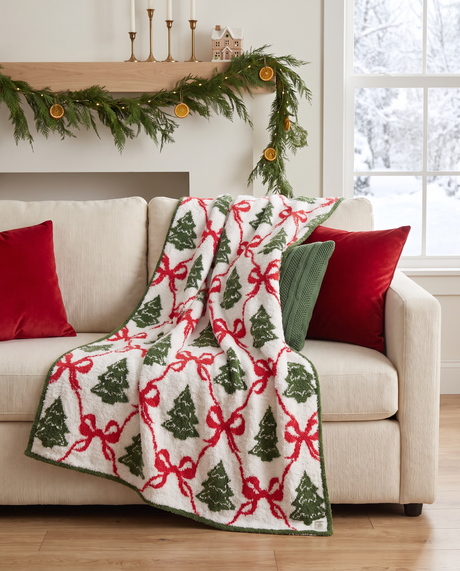 Christmas Tree Chenille Blanket