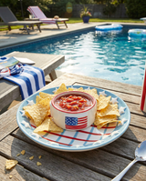 Americana Chip & Dip Ceramic Serving Set