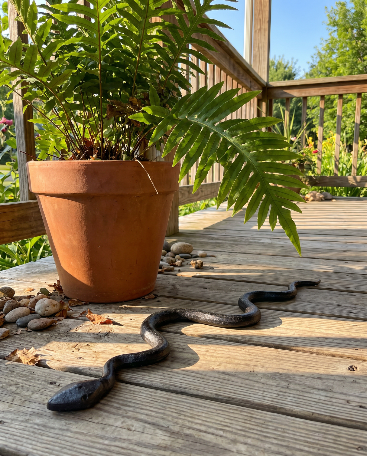 Cast Iron Squirming Snake Figurine