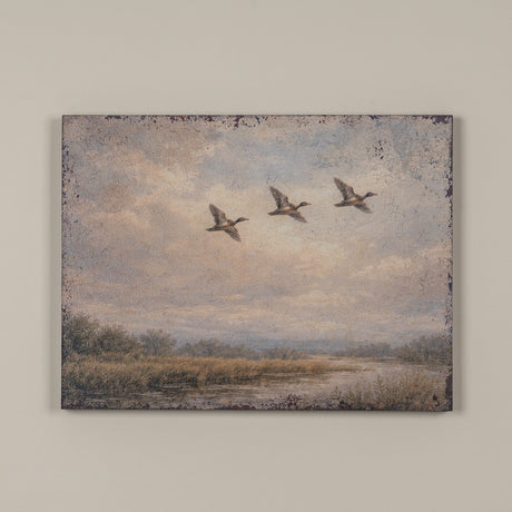 Soaring Ducks Wood Wall Art