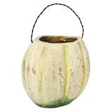 Vintage-Inspired White Resin Mache Jack-O-Lantern Choir Boy Candy Buckets