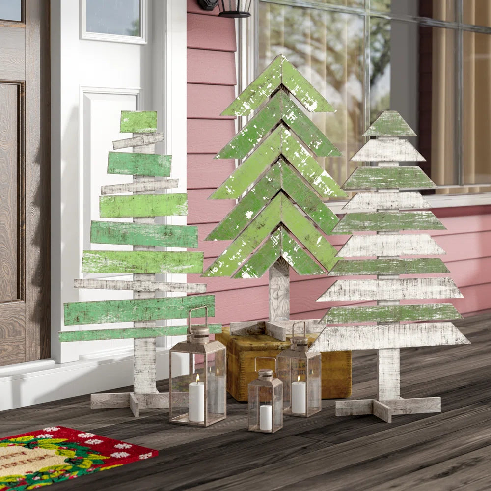 Recycled Wood Trees with Stands