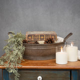 Metal Galvanized Distressed Rustic Serving Tub