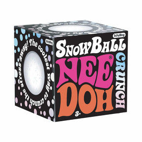nee doh snowball crunch stress ball crunchy sensory fidget toy white