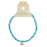 Mini Faceted Stone Stacking Bracelet | Turquoise/Gold