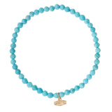 Mini Faceted Stone Stacking Bracelet | Turquoise/Gold