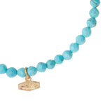 Mini Faceted Stone Stacking Bracelet | Turquoise/Gold